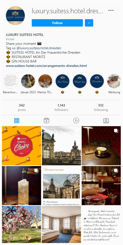 Hotel Suitess Dresden Official Instagram account
