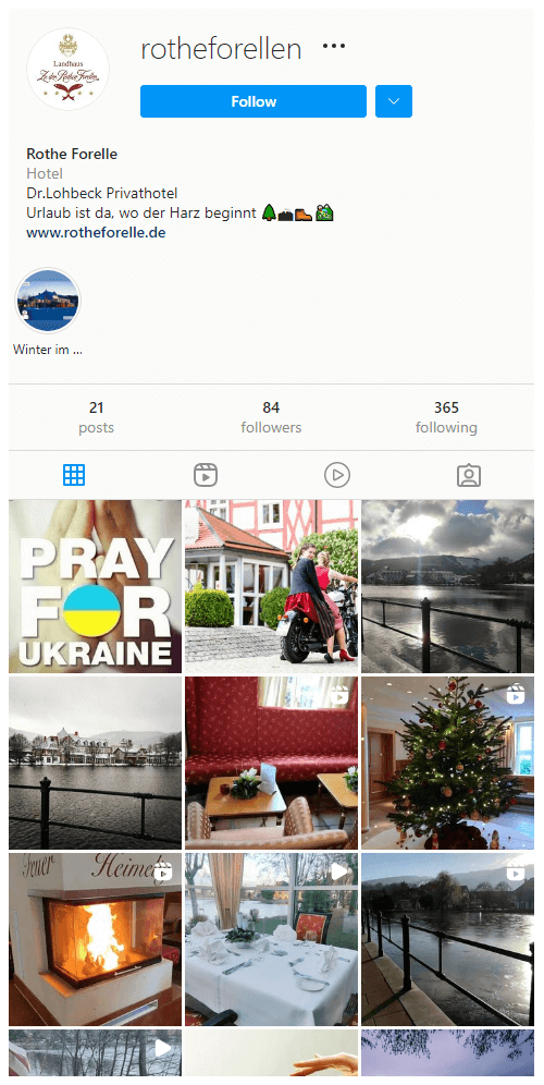Landhaus Zu den Rothen Forellen Official Instagram account