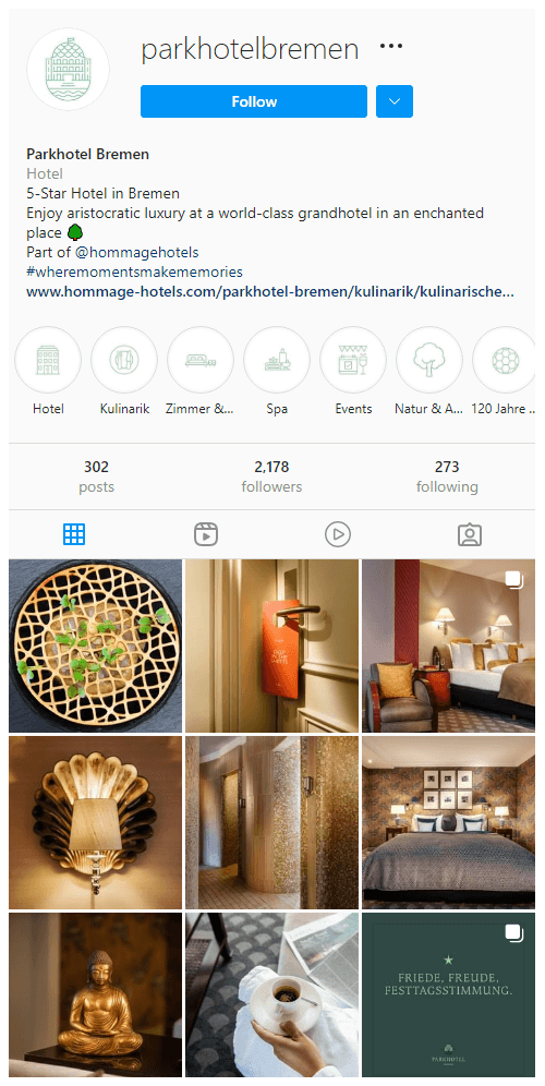 Parkhotel Breme Official Instagram account