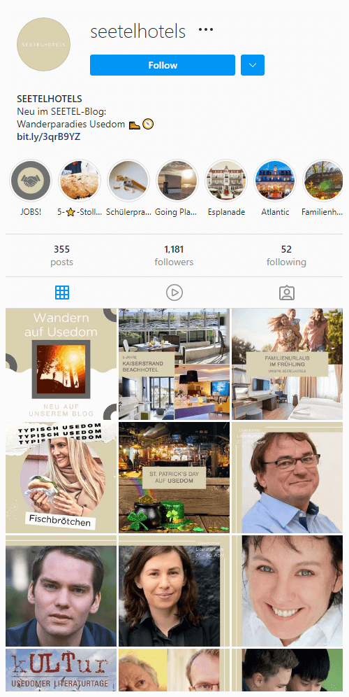 Seetelhotel Ahlbecker Hof Official Instagram account